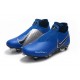 Nike Phantom Vision Elite DF SG Deep Blue Black Silver Soccer Cleats