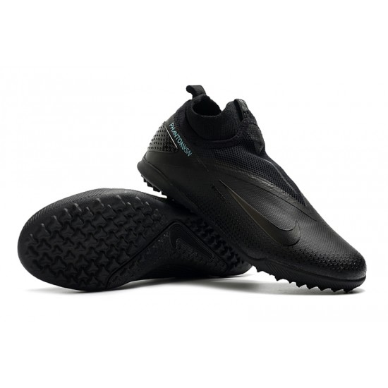 Nike React Phantom Vision 2 Pro Dynamic Fit TF All Black Soccer Cleats