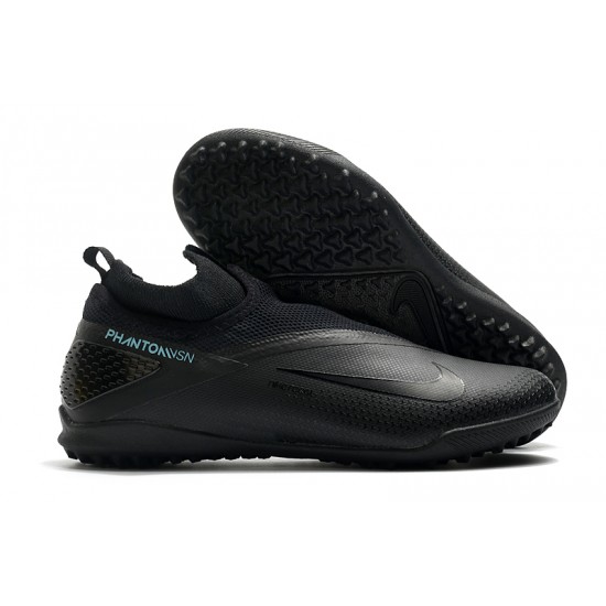 Nike React Phantom Vision 2 Pro Dynamic Fit TF All Black Soccer Cleats