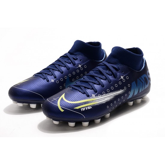 Nike Superfly 7 Academy AG Deep Blue White Soccer Cleats