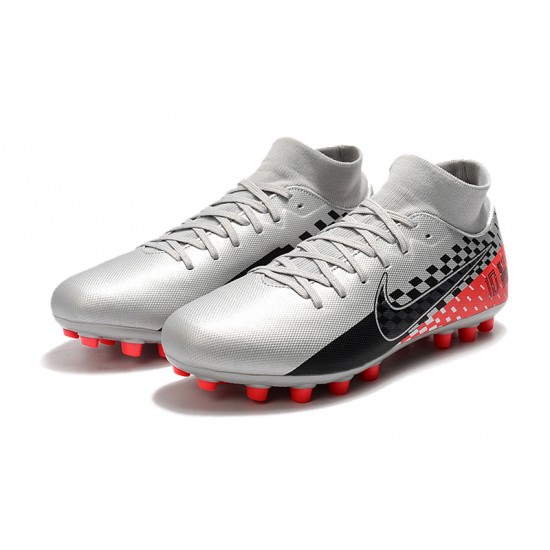 Nike Superfly 7 Academy AG Silver Black Orange Soccer Cleats