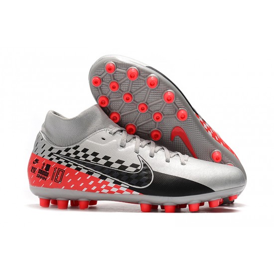 Nike Superfly 7 Academy AG Silver Black Orange Soccer Cleats