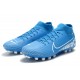 Nike Superfly 7 Academy AG White Navy Blue Soccer Cleats