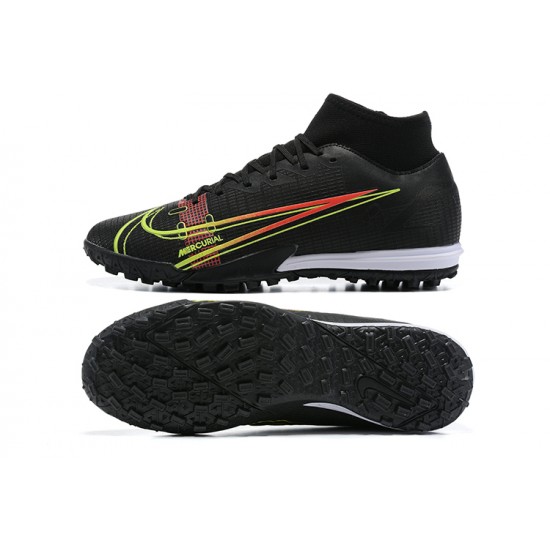 Nike Superfly 8 Academy TF High Mens White Black Red Green Soccer Cleats