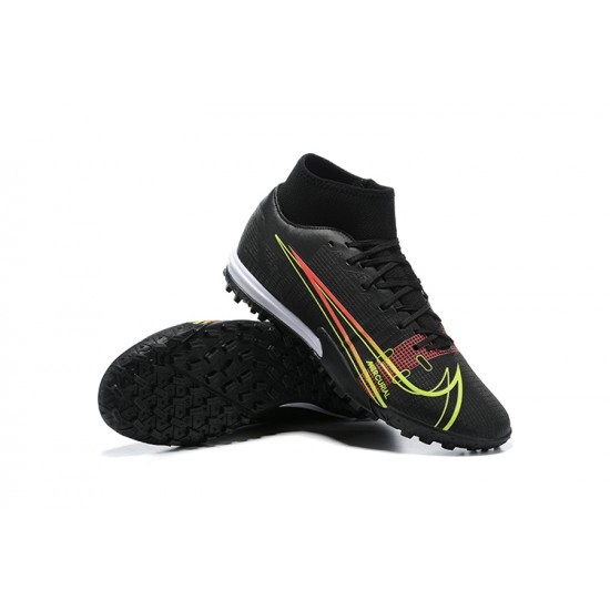 Nike Superfly 8 Academy TF High Mens White Black Red Green Soccer Cleats