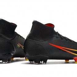 Nike Superfly 8 Elite FG High Mens Womens Black Yellow Red Soccer Cleats