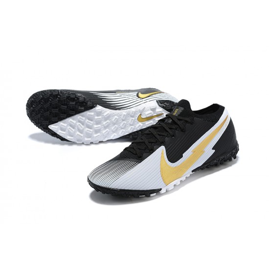 The Best Selling Line Nike Vapor 13 Elite TF Gold Black Grey Soccer Cleats Sale