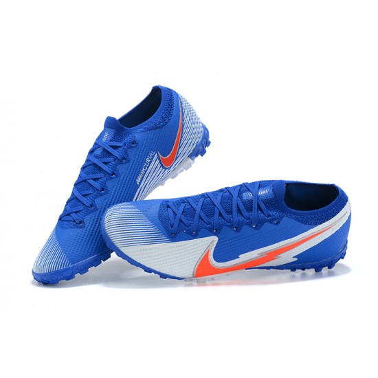 Nike Vapor 13 Elite TF Grey Orange LtBlue Soccer Cleats