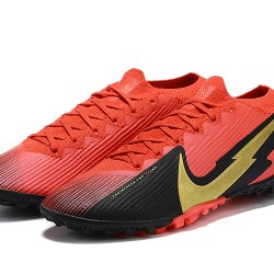 Nike Vapor 13 Elite TF Red Black Gold Soccer Cleats