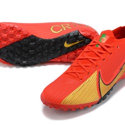 Nike Vapor 13 Elite TF Red Gold Black Soccer Cleats