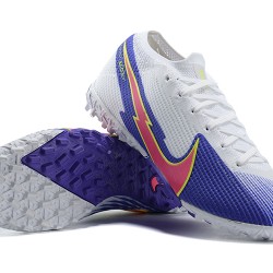 Nike Vapor 13 Elite TF White Deep Blue Pink Soccer Cleats