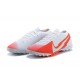 Nike Vapor 13 Elite TF White Orange Silver Soccer Cleats