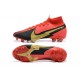 Nike Mercurial Superfly 7 Elite FG Black Deep Red Gold Soccer Cleats