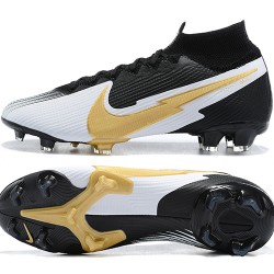 Nike Mercurial Superfly 7 Elite FG Black Gold Silver Soccer Cleats