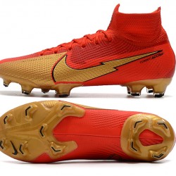 Nike Mercurial Superfly 7 Elite FG Red Gold Soccer Cleats