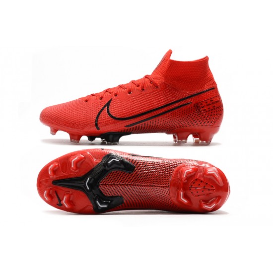 Nike Mercurial Superfly 7 Elite SE FG Deep Red Black Soccer Cleats