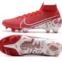 Nike Mercurial Superfly 7 Elite SE FG Deep Red White Soccer Cleats