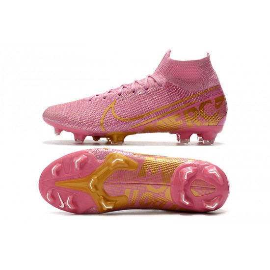 Nike Mercurial Superfly 7 Elite SE FG Pink Gold Soccer Cleats