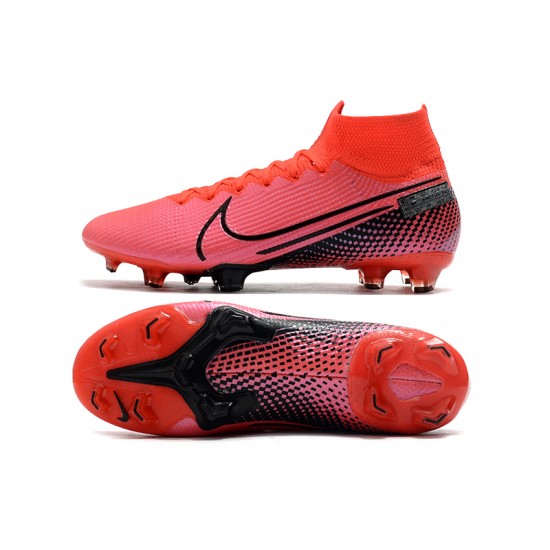 Nike Mercurial Superfly 7 Elite SE FG Red Pink Black Soccer Cleats