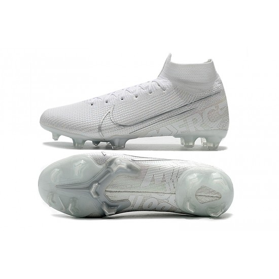 Nike Mercurial Superfly 7 Elite SE FG White Silver Soccer Cleats