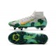 Nike Mercurial Superfly 7 Elite SE SG High Grey Gold Green Soccer Cleats