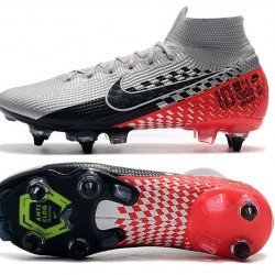 Nike Mercurial Superfly 7 Elite SG-PRO AC High Silver Black Red Soccer Cleats