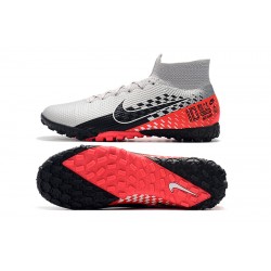 Nike Mercurial Superfly 7 Elite TF Black Red Silver Soccer Cleats