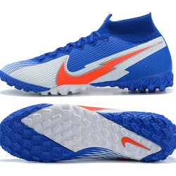 Nike Mercurial Superfly 7 Elite TF Blue Grey Orange Soccer Cleats