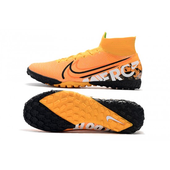 Nike Mercurial Superfly 7 Elite TF Orange Black White Soccer Cleats