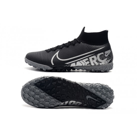 Nike Mercurial Superfly 7 Elite TF White Black Soccer Cleats