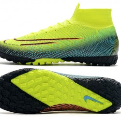 Nike Mercurial Superfly 7 Elite TF Yellow Green Black Pink Soccer Cleats