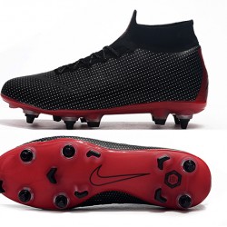 Nike Mercurial Superfly VI Elite SG High Black Win-Red Soccer Cleats