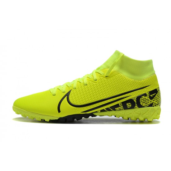 Nike Mercurial Superfly VII Academy TF Black Green Yellow Soccer Cleats (5).jpg
