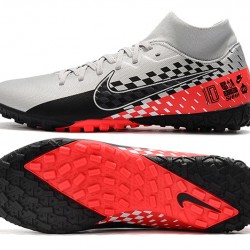 Nike Mercurial Superfly VII Academy TF Black Silver Red Soccer Cleats