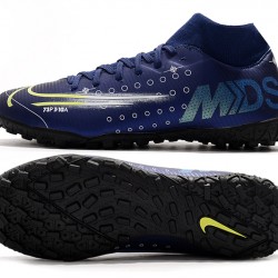 Nike Mercurial Superfly VII Academy TF Deep Blue White Green Soccer Cleats