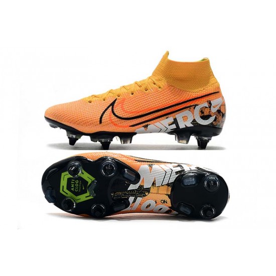 Nike Mercurial Vapor 13 Elite SG-PRO AC High Orange Black White Soccer Cleats