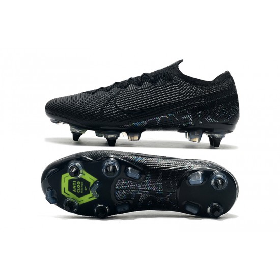 Nike Mercurial Vapor 13 Elite SG-PRO AC Low Black Green Soccer Cleats