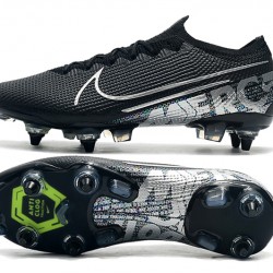 Nike Mercurial Vapor 13 Elite SG-PRO AC Low Silver Black Green Soccer Cleats