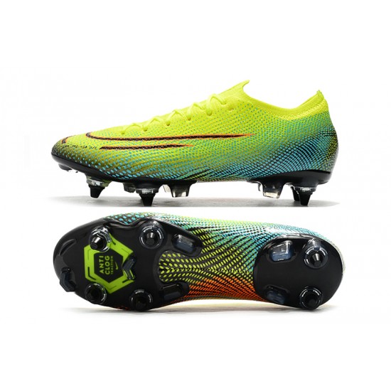 Nike Mercurial Vapor 13 Elite SG-PRO AC Low Yellow Green Pink Soccer Cleats