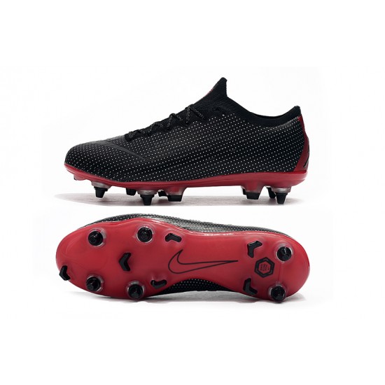 Nike Mercurial Vapor XII Elite SG Black Win-Red Soccer Cleats