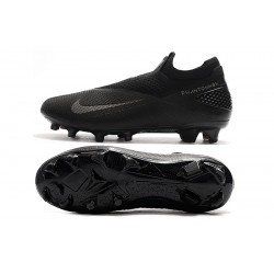 Nike Phantom Vision Elite DF FG Black Grey Soccer Cleats