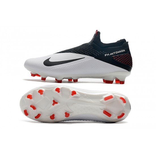 Nike Phantom Vision Elite DF FG Black White Soccer Cleats