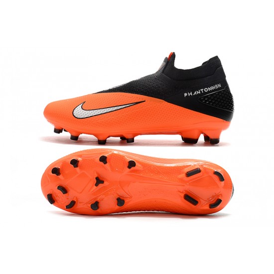 Nike Phantom Vision Elite DF FG Orange Black Silver Soccer Cleats