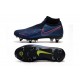 Nike Phantom VSN Elite DF SG-Pro Anti Clog High Deep Blue Black Red Soccer Cleats