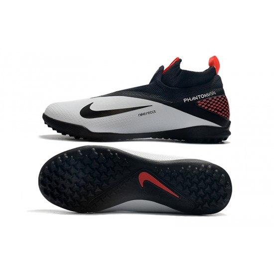 Nike React Phantom Vision 2 Pro Dynamic Fit TF Black Grey Orange Soccer Cleats