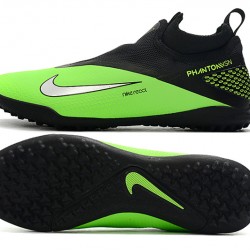 Nike React Phantom Vision 2 Pro Dynamic Fit TF Black Silver Green Soccer Cleats