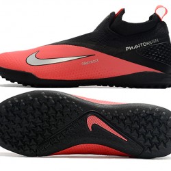 Nike React Phantom Vision 2 Pro Dynamic Fit TF Red Black Silver Soccer Cleats