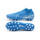 Nike Superfly 7 Academy AG White Navy Blue Soccer Cleats