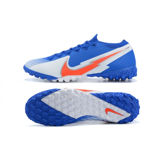 Nike Vapor 13 Elite TF Grey Orange LtBlue Soccer Cleats
