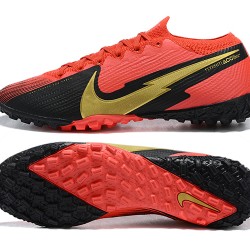 Nike Vapor 13 Elite TF Red Black Gold Soccer Cleats